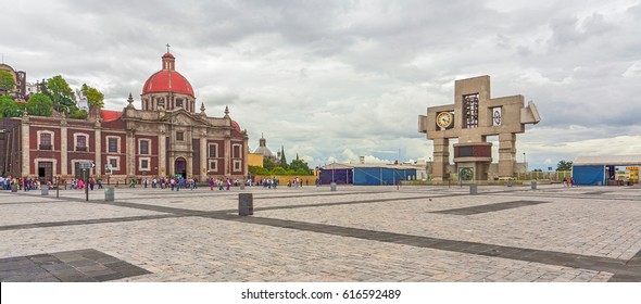 Basilica square of Our Lady of Guadalupe in Mexico city 