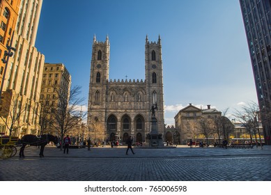 Basilique Notre Dame De Montreal In Autumn