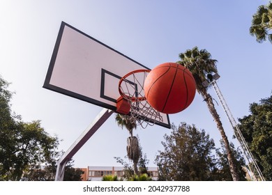 Basket and basketball from below. Basketball concept - Powered by Shutterstock