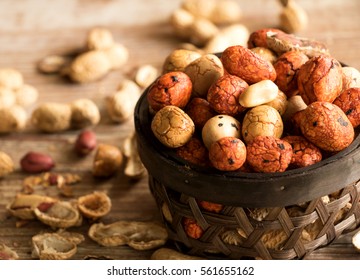 Basket Of Cocktail Peanuts
