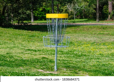 Basket for Disc Golf in Park