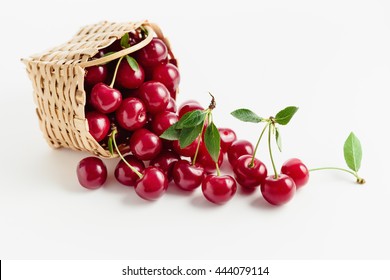 Basket of fresh sour cherries - Powered by Shutterstock