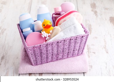 Basket Full Of Baby Accessories - Baby Stuff