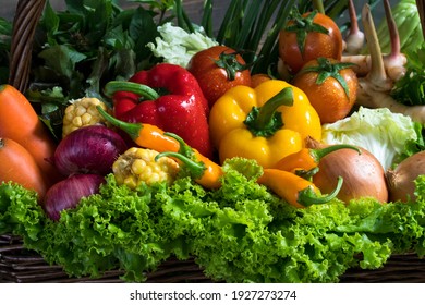 basket full of fresh vegetables.Organic vegetables for health. - Powered by Shutterstock