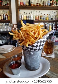 Basket Of Golden Shoestring Fries