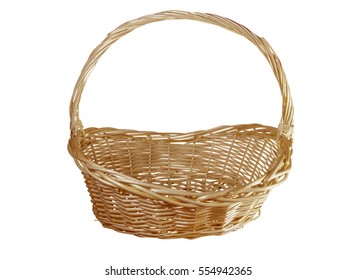 Basket isolated on white background. Clipping path included - Shutterstock ID 554942365