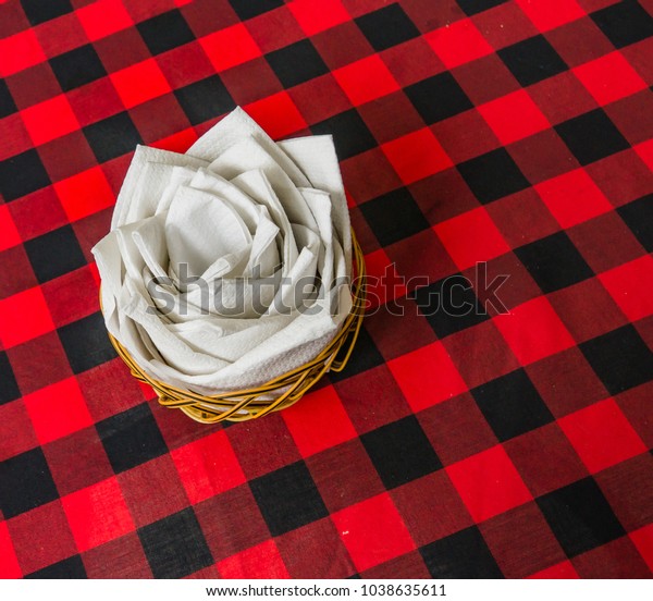 basket paper napkins folded form flower royalty free stock paper napkin folding flower