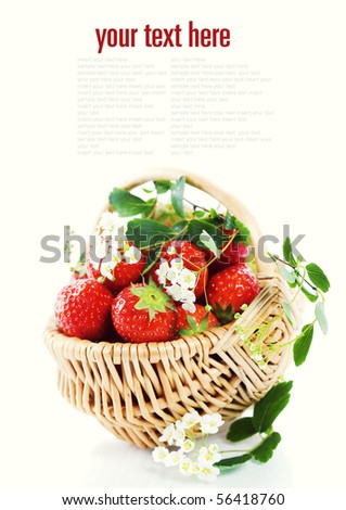 Similar – Foto Bild Hintergrund mit frische Erdbeeren und Marmeladengläser