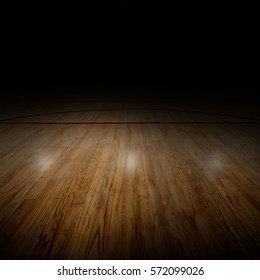 Basketball arena with special lighting effect. Copy space