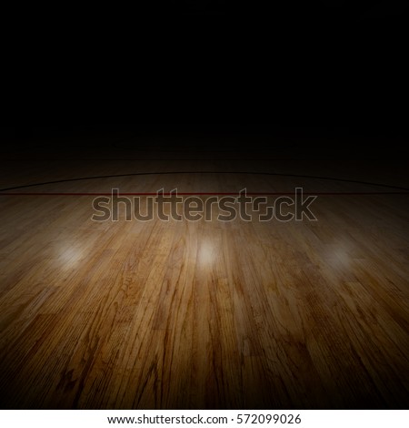 Basketball arena with special lighting effect. Copy space