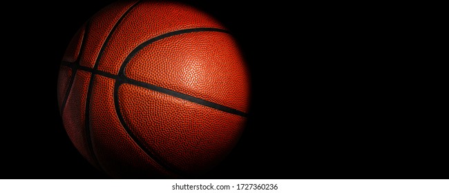 Basketball ball on black background. Basketball of Game concept - Powered by Shutterstock