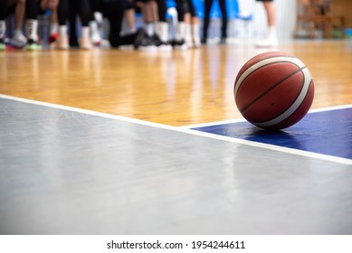 Basketball ball on the floor