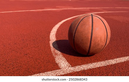 Basketball ball on the urban court background. - Powered by Shutterstock