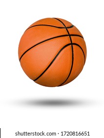 Basketball ball over white background.