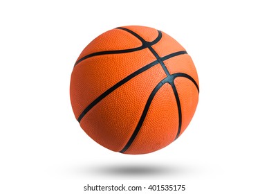 Basketball ball over white background. 
