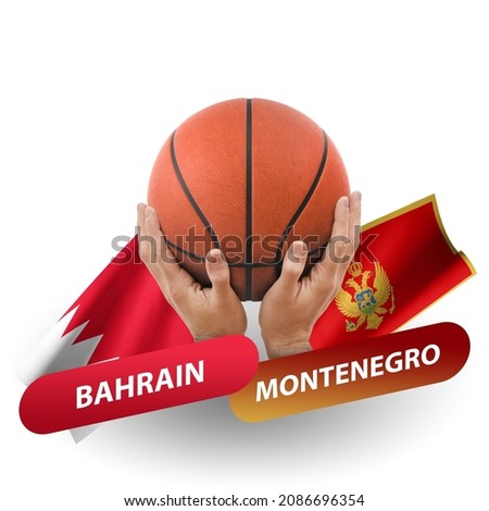 Basketball competition match, national teams bahrain vs montenegro