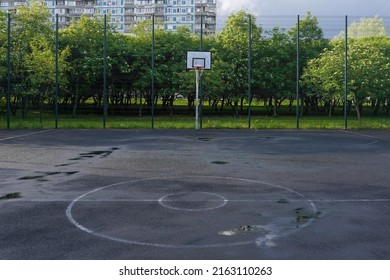 Basketball Court Hoop Public Park Plyground Stock Photo 2163110263