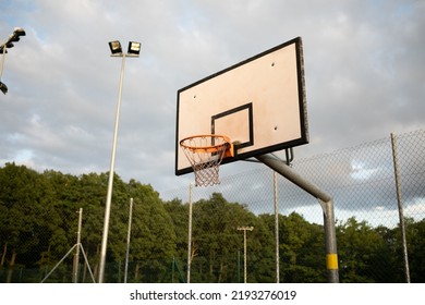 Basketball Court Open Air No People In The Morning