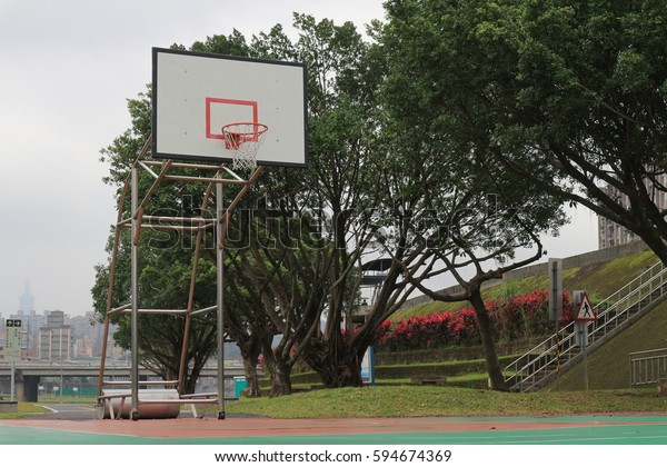 Basketball Court Park Stock Photo (Edit Now) 594674369
