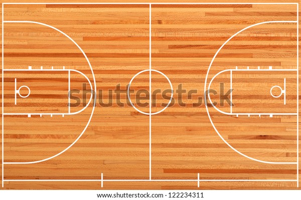 Basketball court,\
parquet