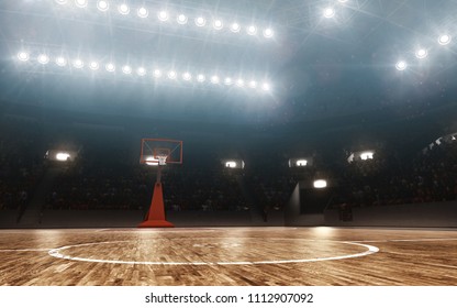 Basketball court. Sports arena. 
