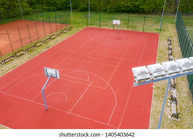 Basketball court, Top view of court and baseline, template for tournament and planning, 3d illustration - Stock image - Powered by Shutterstock