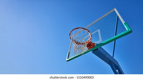 basketball court under the blue sky