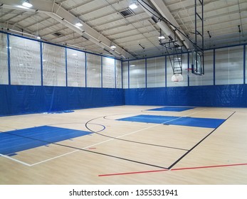 Basketball Court Wood Floor Gym Stock Photo 1355331932 | Shutterstock