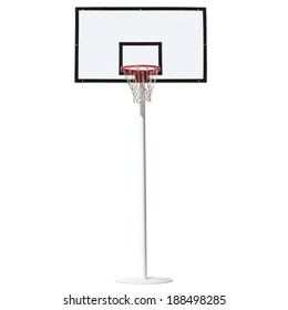 Basketball Hoop Isolated On A White Background.