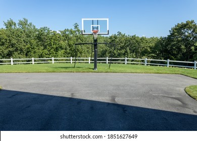 Basketball Hoop On A Driveway