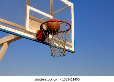 Action Shot Basketball Going Through Basketball Stock Photo (Edit Now ...