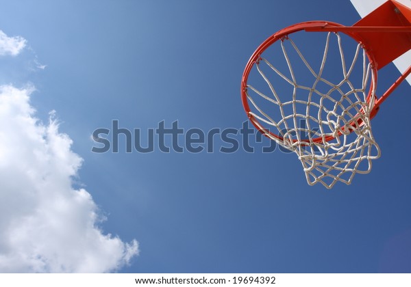 Basketball Hoop Room Copy Stock Photo Edit Now 19694392