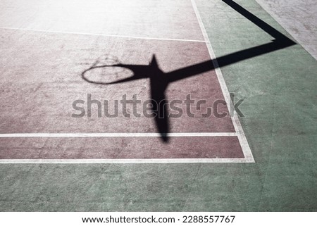 Similar – Image, Stock Photo basketball hoop with shadow cast