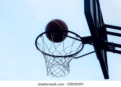 Basketball Hoop Sky Background Stock Photo 729939397 | Shutterstock