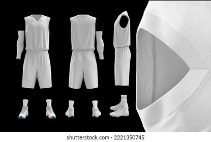 basketball jersey mockup on white and black background. jersey basket - Shutterstock ID 2221350745