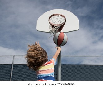 Basketball Kids Training Game. Active Kids Lifestyle.