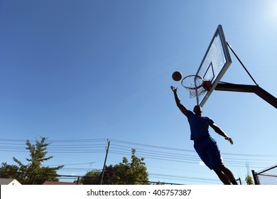 Basketball Layup Silhouette