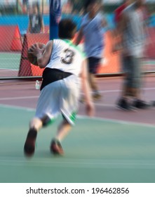 The Basketball Match In The Campus