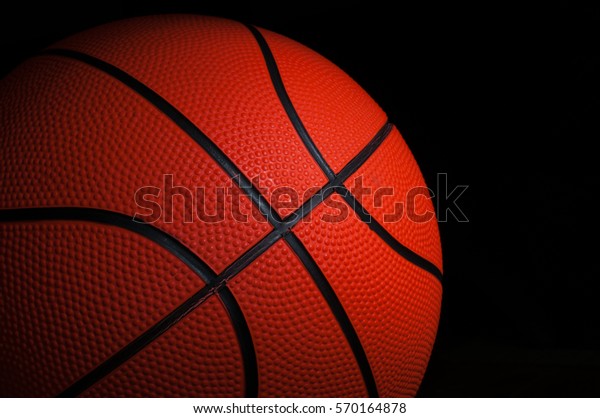 Basketball On Black Background Stock Photo (Edit Now) 570164878
