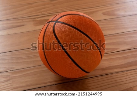 Basketball On A Wooden Floor