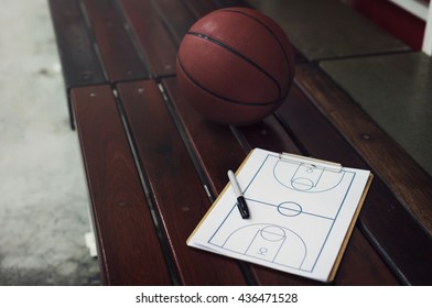 Basketball Playbook Game Plan Strategy Tactic Sport Concept