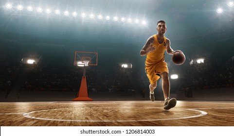  Basketball player dribbles - Powered by Shutterstock