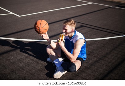 Basketball Player Eating Banana