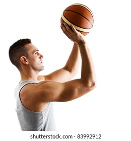 Basketball Player In Free Throw Pose