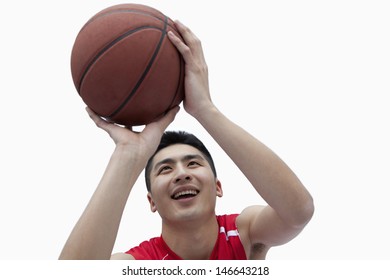 Basketball Player Lining Up His Shot