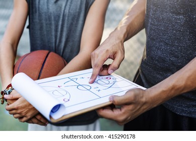 Basketball Player Sport Game Plan Tactics Concept