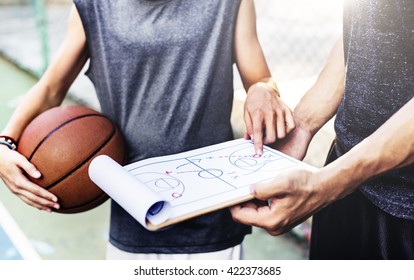 Basketball Player Sport Game Plan Tactics Concept