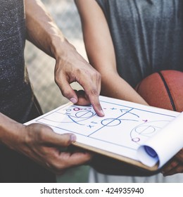 Basketball Player Sport Game Plan Tactics Concept