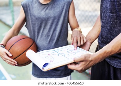 Basketball Player Sport Game Plan Tactics Concept