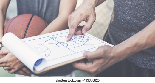 Basketball Player Sport Game Plan Tactics Concept